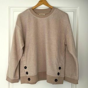 Madewell Resourced Brushed Side Button Relaxed Sweatshirt - XS